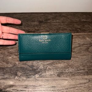 Kate Spade Card Wallet- emerald green